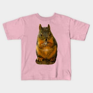 Red Squirrel eating a nut Kids T-Shirt